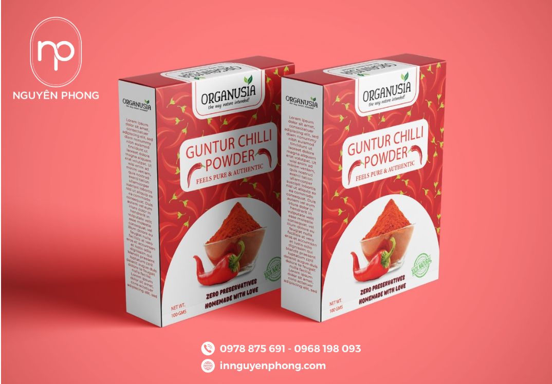 Bí quyết để in hộp giấy đựng gia vị “bắt mắt” từ kệ hàng đến trái tim khách hàng